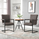 Set 2 Sedie Imbottite 63x53x90 cm in Poliestere  Marrone