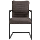 Set 2 Sedie Imbottite 63x53x90 cm in Poliestere  Marrone