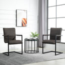 Set 2 Sedie Imbottite 63x53x90 cm in Poliestere  Marrone