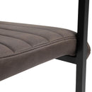 Set 2 Sedie Imbottite 63x53x90 cm in Poliestere  Marrone