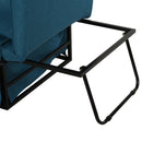 Pouf Letto Brandina con Materasso Pieghevole 69x180x41 cm  Blu