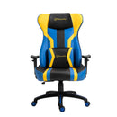 Sedia da Gaming Ergonomica 74x63x118,5- cm  Nera Blu e Giallo