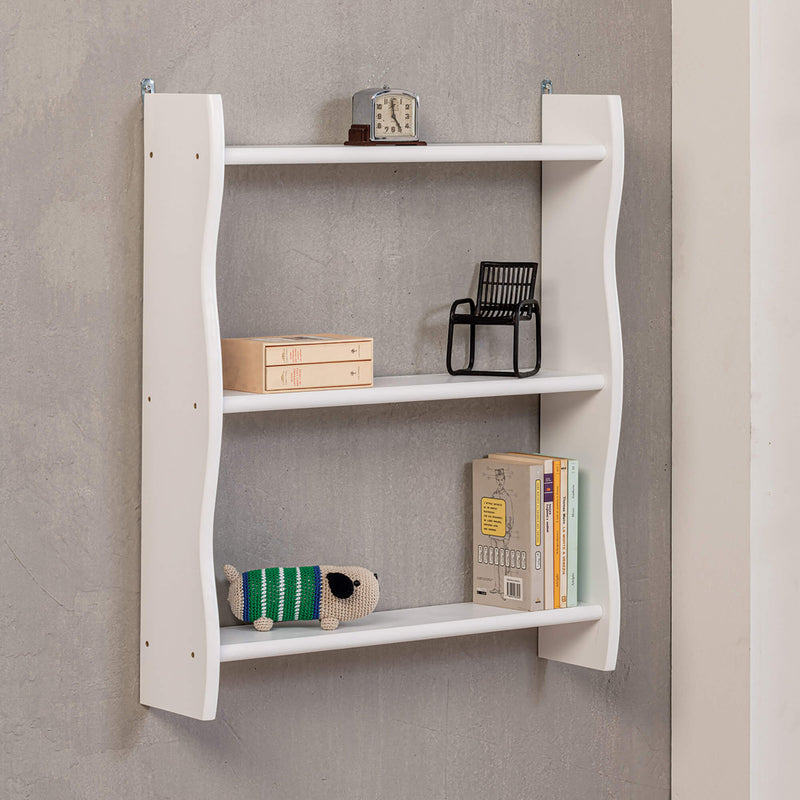 Piattaia in Legno 60x15x71 cm Bianco