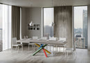 Tavolo Allungabile 200/460x90 cm Volantis Cashmere Gambe Multicolore 4/B      