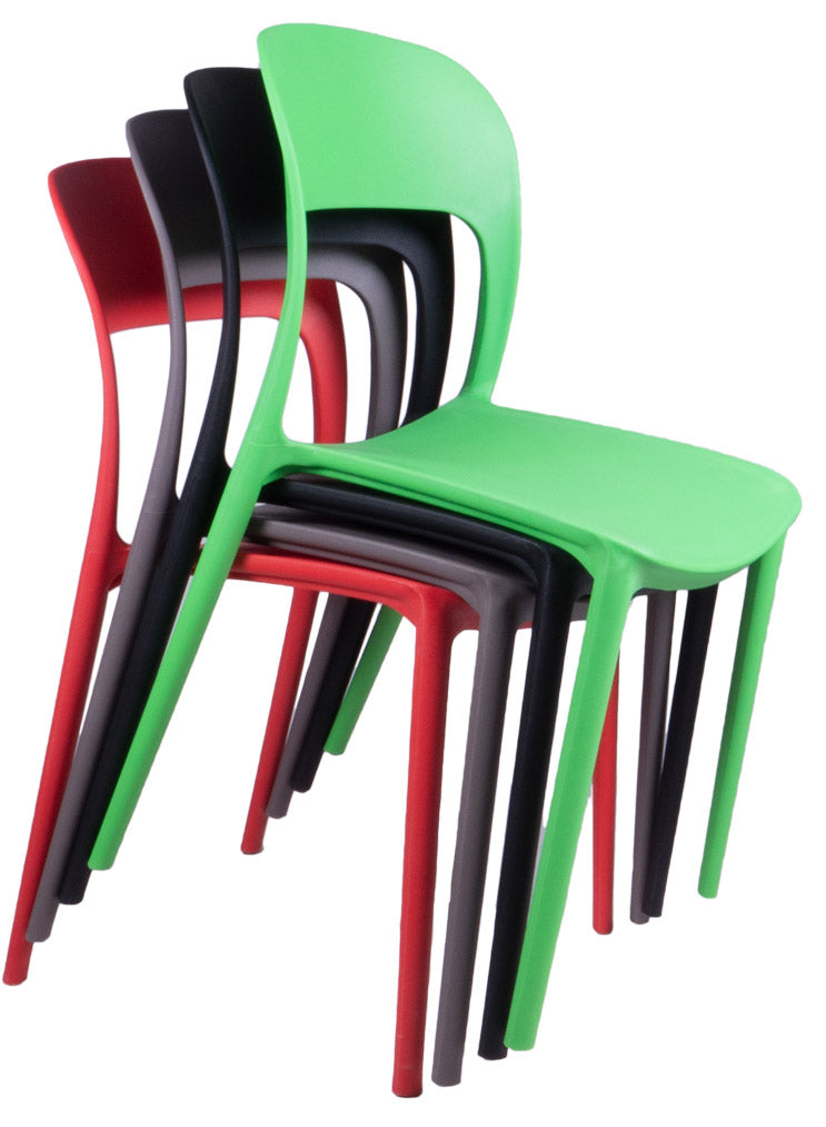 Set 4 Sedie da Giardino in Polipropilene Vandi Verdi