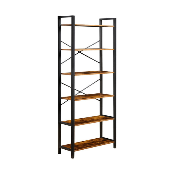 acquista Libreria industrial con 6 ripiani 80x30x186 cm in legno e metallo