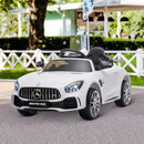 Macchina Elettrica per Bambini 12V con Licenza Mercedes GTR AMG Bianca