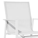 Set 4 Sedie da Giardino 59,5x66x88 cm in Alluminio Selly Bianche