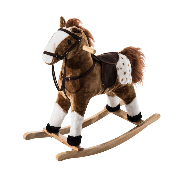 prezzo Cheval à bascule en bois avec jouet sonore pour enfant Marron