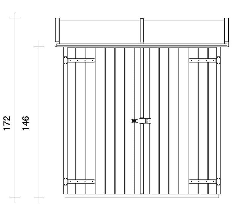 Casette Box da Giardino in Legno Porta Utensili 149x84x172 cm con 2 Porte Ecla Noce