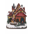 Casa di Babbo Natale Carillon 19x14x21,5 cm in Plastica con Luci