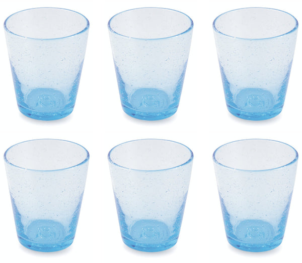 online Set de 6 verres Ø9x10 cm en verre soufflé VdE Tivoli 1996 Cancun Azzurri