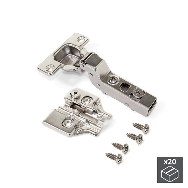 online Emuca Col Haut 35 mm Charnière 100° avec Base 20 Pièces