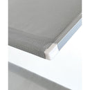 Lettino Prendisole da Giardino 181x60xH39 cm in alluminio ecrù Bagnino