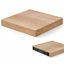 Mensola da Parete Quadrata 25x25x4 cm Scaffale Libreria in Legno MDF Rovere      
