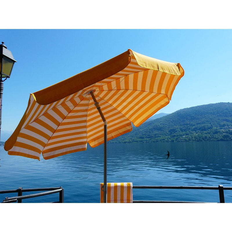 Ombrellone da Giardino Ø2 m Palo Ø33 mm in Acciaio Maffei Venezia Duplex Giallo/Bianco e Giallo