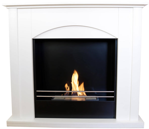 Cheminée de Sol au Bioéthanol 90x100x30 cm Firenze Bianco sconto
