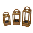 Lanterna in Legno naturale quadro cm 18x18xh41