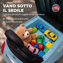 Macchina Cavalcabile per Bambini 12-36 Mesi Licenza Fiat 61x28x38,3 cm con Musica e Clacson in PP Blu      