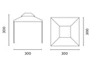 Gazebo da Giardino in Alluminio 3X3m Vorghini Blind Ecrù