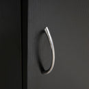 Scrivania da Ufficio Porta PC 120x60x74 cm con Mensole Ripiano Tastiera  Nera