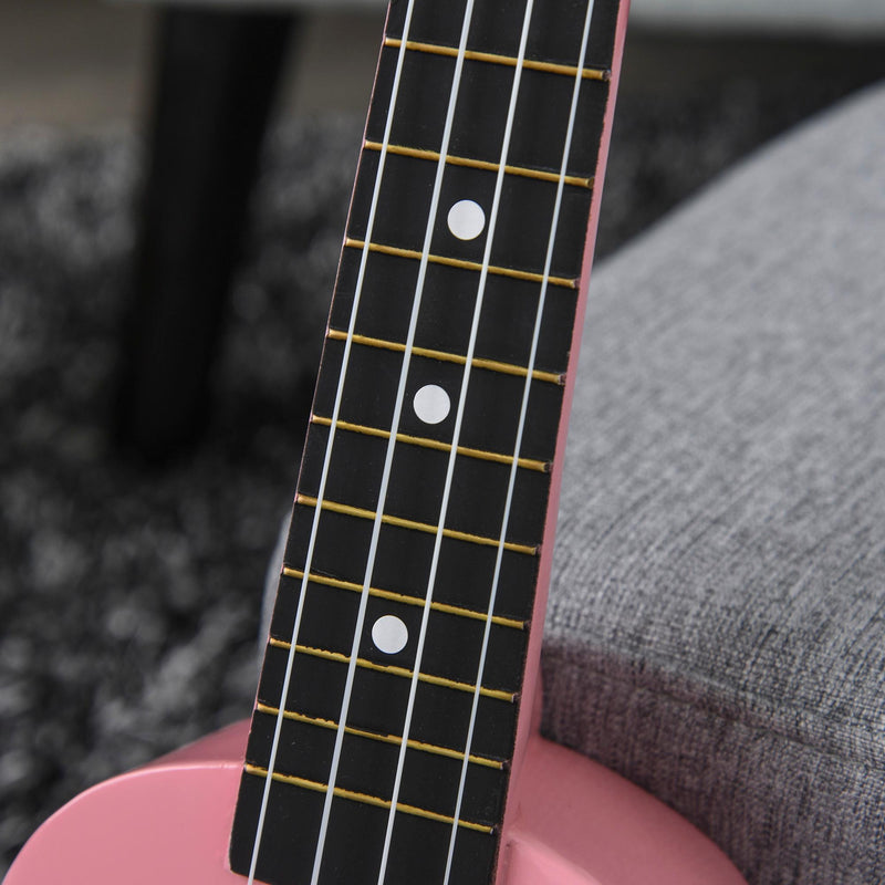 Ukulele Soprano in Legno con Accessori  Rosa