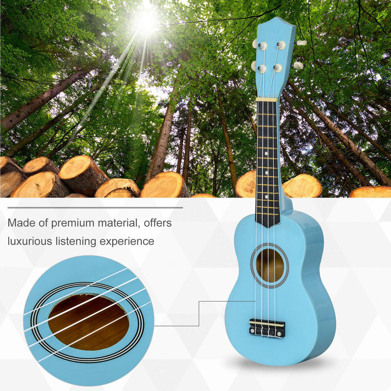 Ukulele Soprano in Legno con Accessori  Celeste