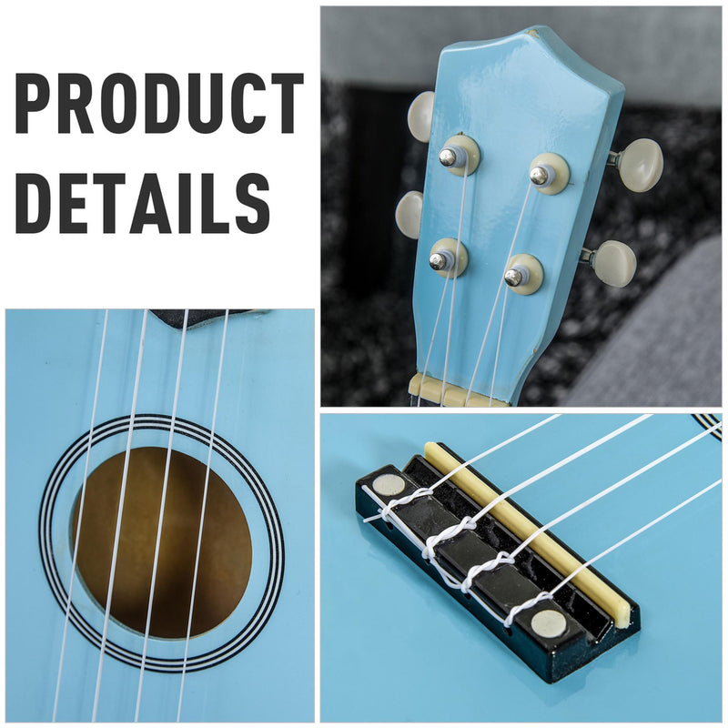 Ukulele Soprano in Legno con Accessori  Celeste