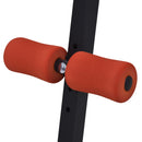 Panca Fitness per Addominali Inclinata Multifunzione Regolabile  Nera e Rossa