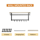 Appendiabiti Panchina per Ingresso con Scarpiera in Legno e Metallo  Nero