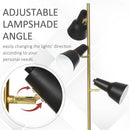 Lampada da Terra con 3 Paralumi E27 in Metallo  Nero e Bronzo