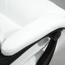 Sedia Poltrona Relax da Ufficio Presidenziale in Similpelle con Poggiapiedi  Bianca