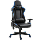 Sedia da Gaming Ergonomica 72x54x126-136 cm in PVC  Nera e Blu