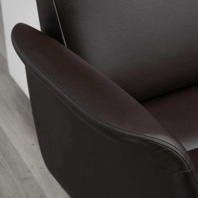 Sedia Poltrona Direzionale da Ufficio in Similpelle  Marrone