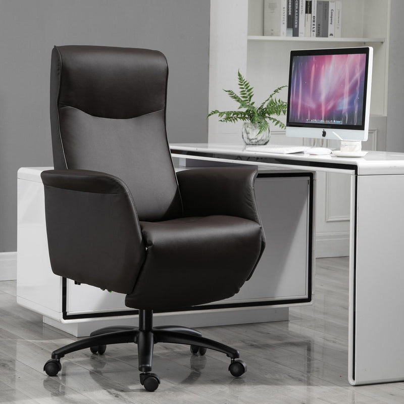 Sedia Poltrona Direzionale da Ufficio in Similpelle  Marrone