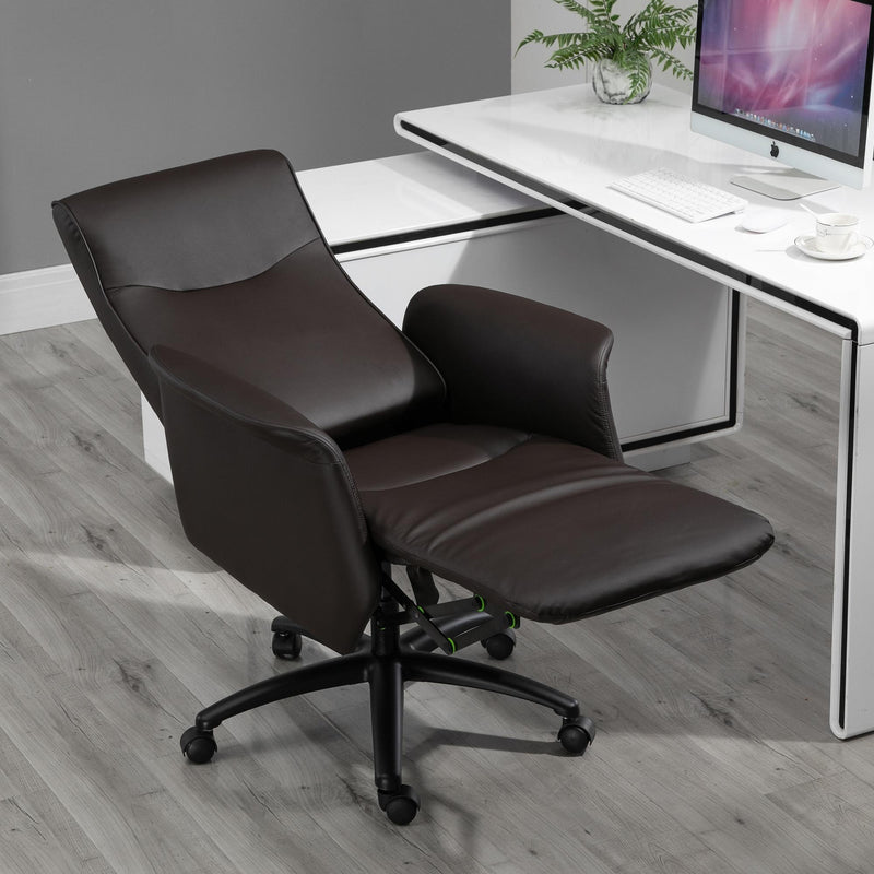 Sedia Poltrona Direzionale da Ufficio in Similpelle  Marrone