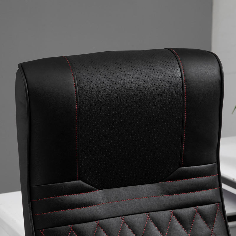 Sedia Poltrona Direzionale da Ufficio in Similpelle  Nera