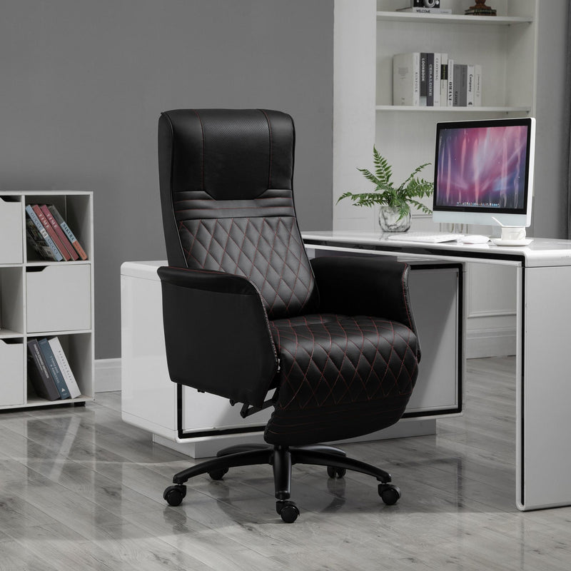 Sedia Poltrona Direzionale da Ufficio in Similpelle  Nera