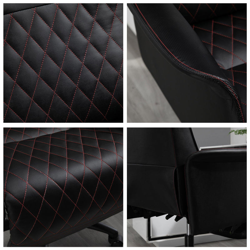 Sedia Poltrona Direzionale da Ufficio in Similpelle  Nera