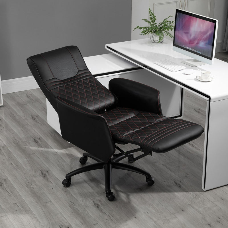 Sedia Poltrona Direzionale da Ufficio in Similpelle  Nera