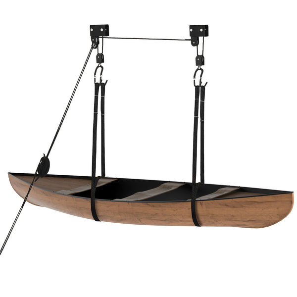 prezzo Kayak Support Palan Plafonnier Max 50 Kg en Acier Noir