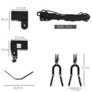 Supporto per Kayak Paranco da Soffitto Max 50 Kg in Acciaio  Nero