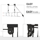 Supporto per Kayak Paranco da Soffitto Max 50 Kg in Acciaio  Nero