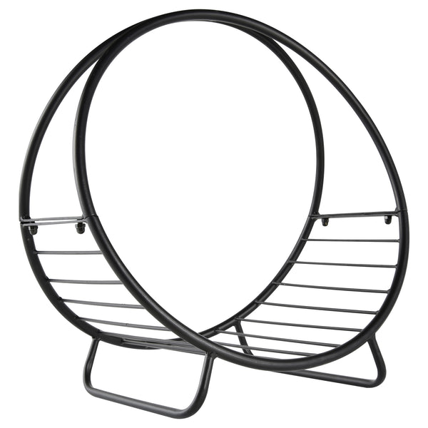 Porte-bûches pour cheminée 45x29,5x47 cm en fer forgé noir online