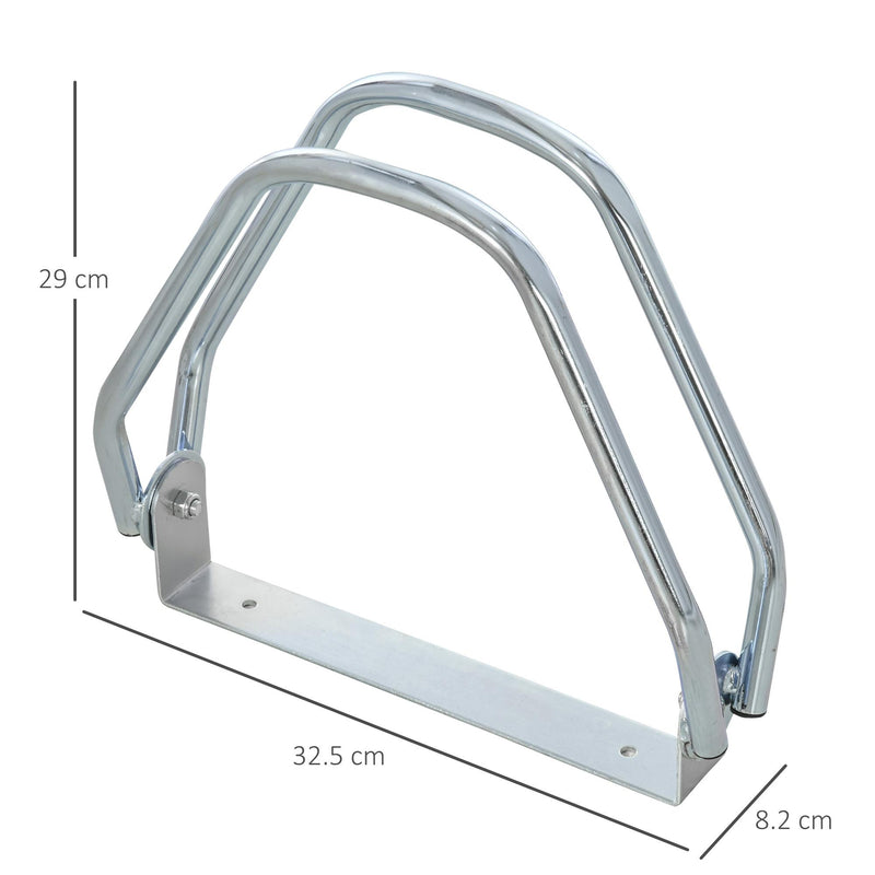 Set 5 Rastrellieri Portabici 29x32,5x8,2 cm in Acciaio Zincato 