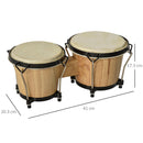 Bongo Set 7" e 8" in Legno con Custodia 