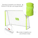Porta da Calcio Portatile con Rete 186x62x123 cm  Bianca