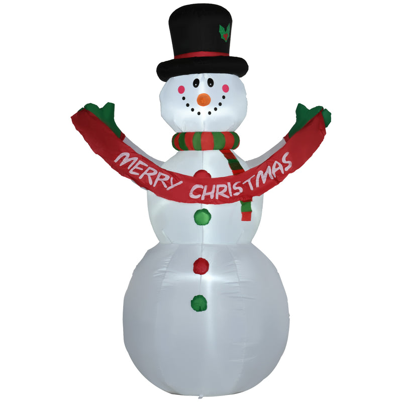 Pupazzo di Neve Gonfiabile H243 cm con Luci a LED 