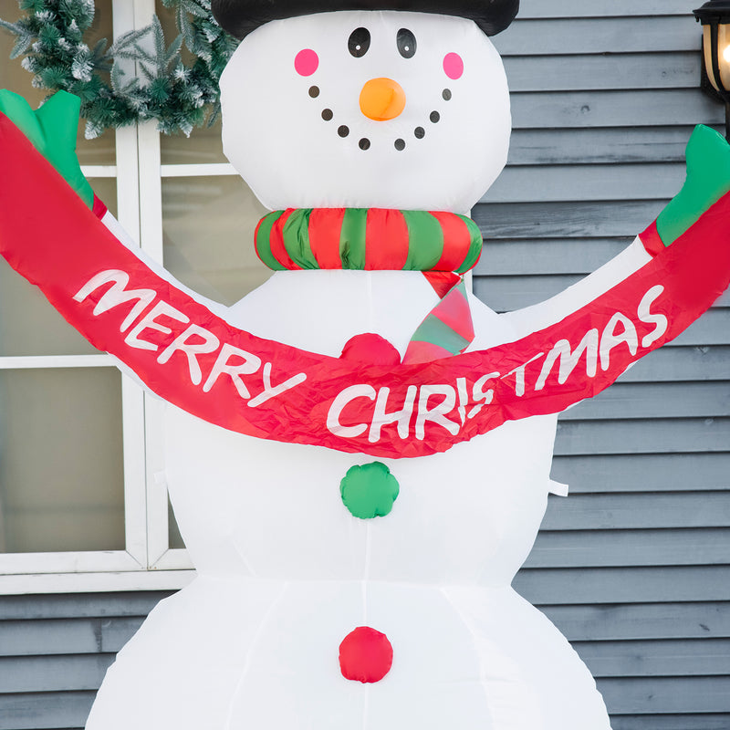 Pupazzo di Neve Gonfiabile H243 cm con Luci a LED 