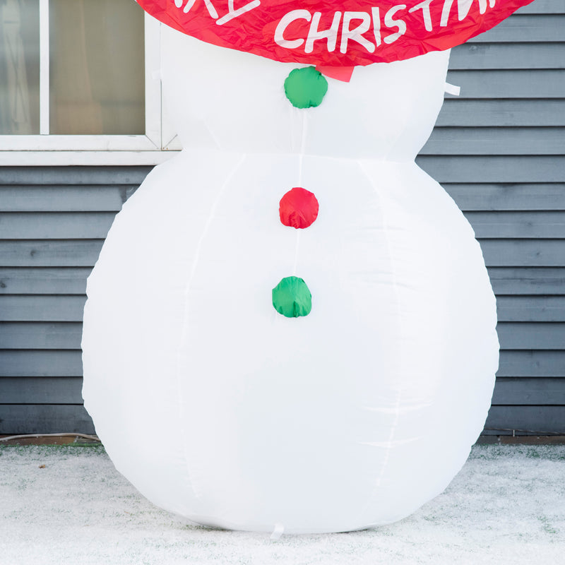 Pupazzo di Neve Gonfiabile H243 cm con Luci a LED 